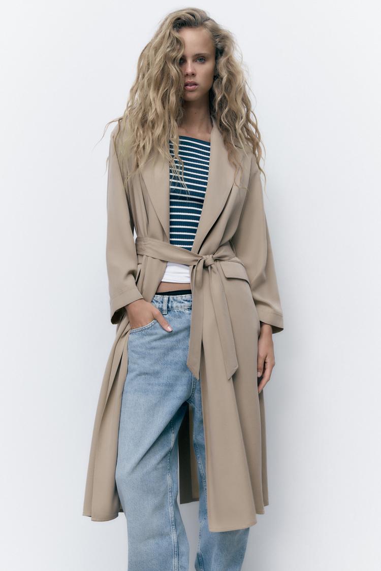 Zara longline coat sales